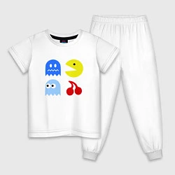 Пижама хлопковая детская Pac-Man Pack, цвет: белый