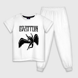 Пижама хлопковая детская Led Zeppelin Swan, цвет: белый