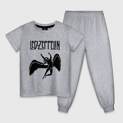 Пижама хлопковая детская Led Zeppelin Swan, цвет: меланж