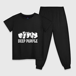 Пижама хлопковая детская Deep Purple, цвет: черный