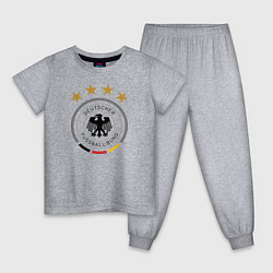 Пижама хлопковая детская Deutscher Fussball-Bund, цвет: меланж