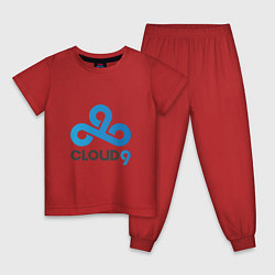 Пижама хлопковая детская Cloud9, цвет: красный