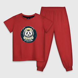 Пижама хлопковая детская Космонавт 8.8, цвет: красный