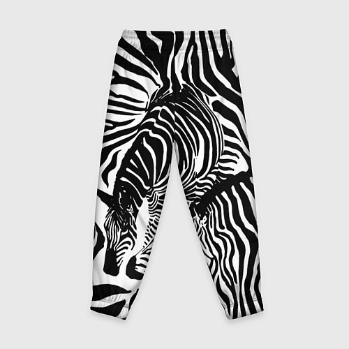 Детские брюки Полосатая зебра / 3D-принт – фото 2