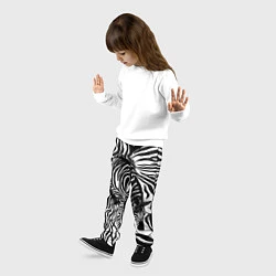 Брюки детские Полосатая зебра, цвет: 3D-принт — фото 2