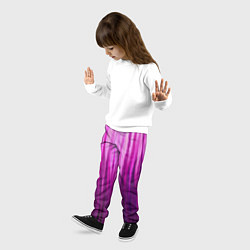 Брюки детские Фиолетово-черные краски, цвет: 3D-принт — фото 2