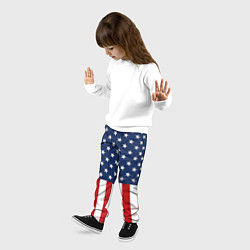 Брюки детские Флаг США, цвет: 3D-принт — фото 2