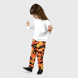 Брюки детские Fashion Orange Camo, цвет: 3D-принт — фото 2