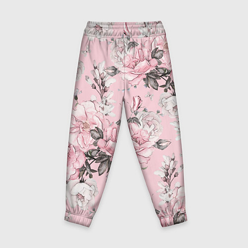 Детские брюки Розовые розы / 3D-принт – фото 2