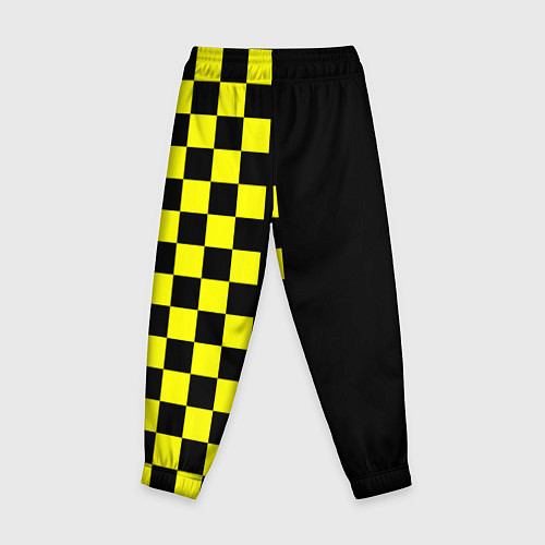Детские брюки Testing ASAP Rocky: Yellow Grid / 3D-принт – фото 2
