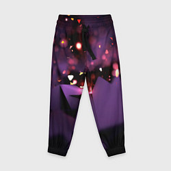 Детские брюки Фиолетовая абстракция с блестками