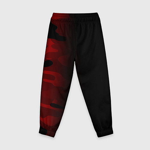 Детские брюки RED BLACK MILITARY CAMO / 3D-принт – фото 2