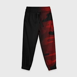 Брюки детские RED BLACK MILITARY CAMO, цвет: 3D-принт