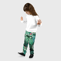 Брюки детские Кактусы с цветами реализм, цвет: 3D-принт — фото 2