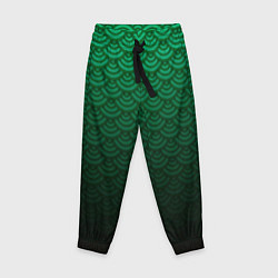 Детские брюки Узор зеленая чешуя дракон
