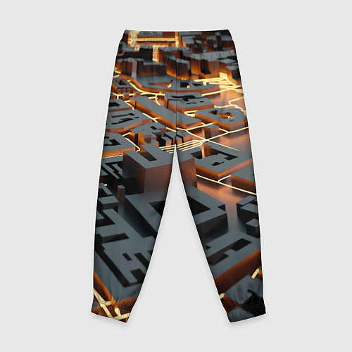 Детские брюки 3D абстрактная схема / 3D-принт – фото 2