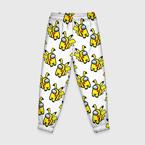 Детские брюки Among us Pikachu / 3D-принт – фото 2