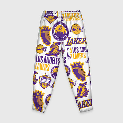 Детские брюки LAKERS LOGO / 3D-принт – фото 2