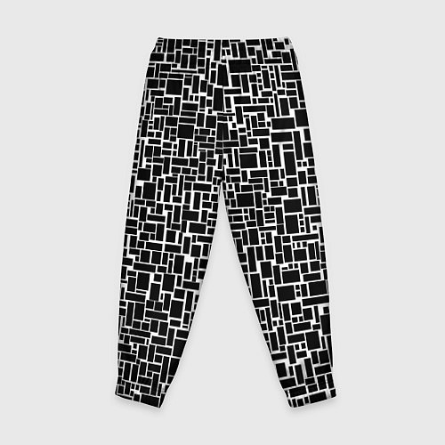 Детские брюки Геометрия ЧБ Black & white / 3D-принт – фото 2