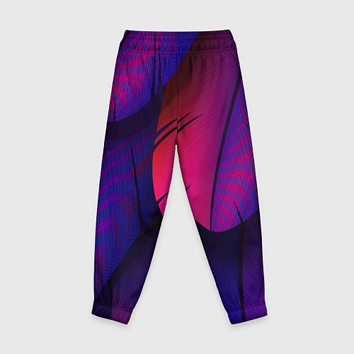 Детские брюки Фиолетовые Перья / 3D-принт – фото 2