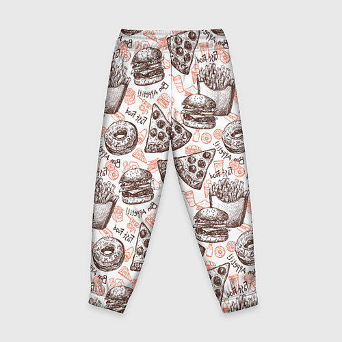 Детские брюки Фастфуд Fast food / 3D-принт – фото 2