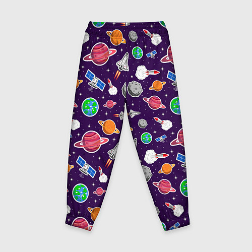 Детские брюки Корабли, планеты и спутники / 3D-принт – фото 2