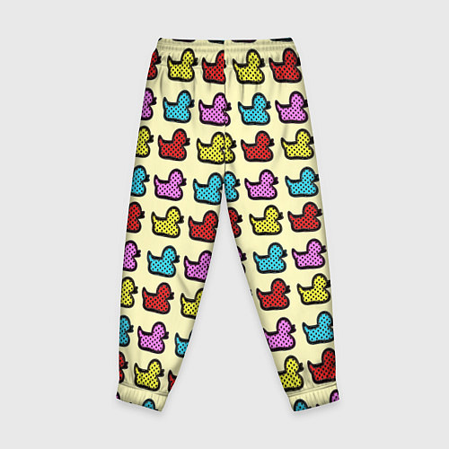 Детские брюки Утиный фон Утки Ducks / 3D-принт – фото 2