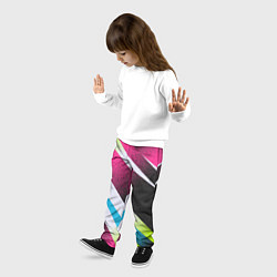 Брюки детские Sport style: Линии, цвет: 3D-принт — фото 2