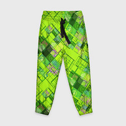 Детские брюки Ярко-зеленый абстрактный узор