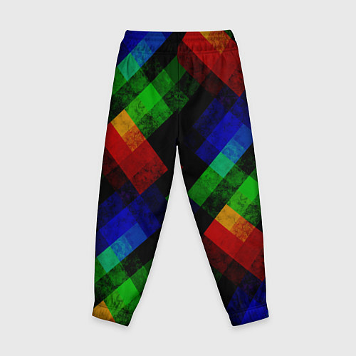 Детские брюки Разноцветный мраморный узор / 3D-принт – фото 2