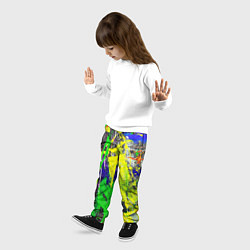 Брюки детские Брызги красок Grunge Paints, цвет: 3D-принт — фото 2