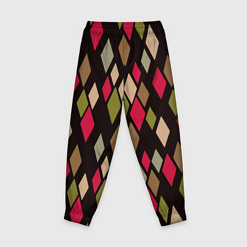 Детские брюки Абстрактный разноцветный узор / 3D-принт – фото 2
