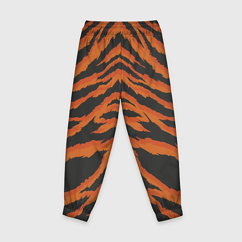 Детские брюки Шкура тигра оранжевая / 3D-принт – фото 2