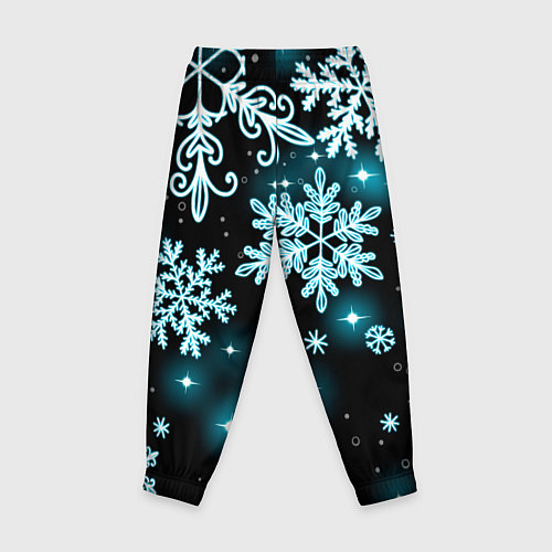 Детские брюки Космические снежинки / 3D-принт – фото 2