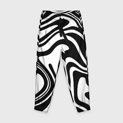 Детские брюки Черно-белые полосы Black and white stripes