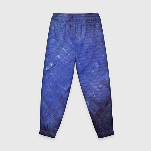 Детские брюки Синие акварельные мазки / 3D-принт – фото 2