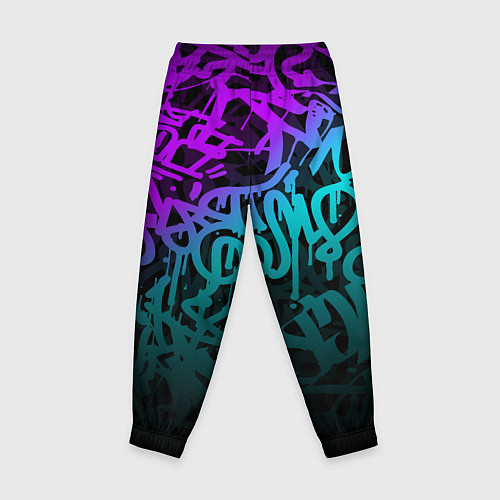 Детские брюки НЕОНОВОЕ ГРАФФИТИ NEON / 3D-принт – фото 2