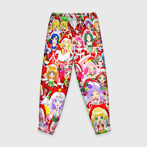 Детские брюки Все аниме персонажи Новый год / 3D-принт – фото 2