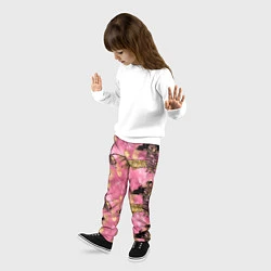 Брюки детские Девушка с тиграми паттерн, цвет: 3D-принт — фото 2