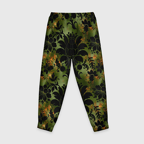 Детские брюки Темные тропические листья / 3D-принт – фото 2