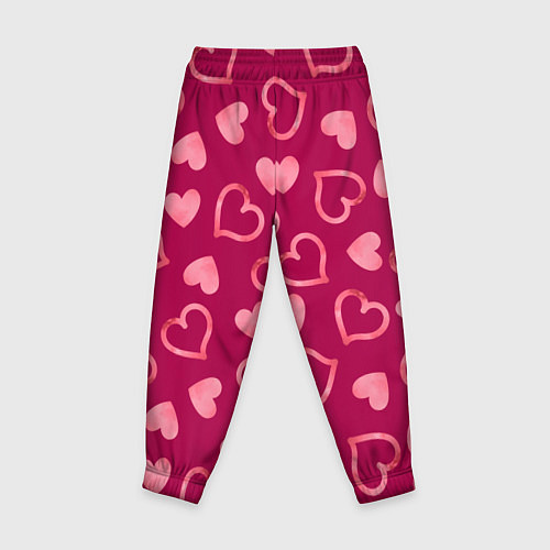 Детские брюки Паттерн сердечки / 3D-принт – фото 2