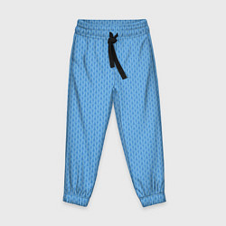 Детские брюки Вязаный узор голубого цвета