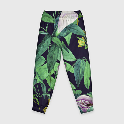 Детские брюки Цветы Ботанические / 3D-принт – фото 2