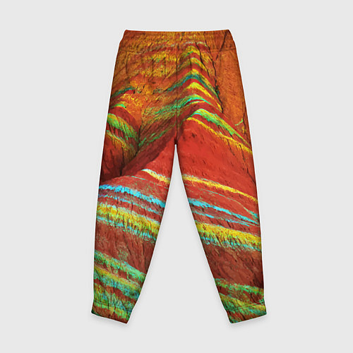 Детские брюки Знаменитые разноцветные горы Китай / 3D-принт – фото 2
