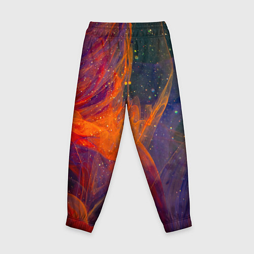 Детские брюки Разноцветный абстрактный дым / 3D-принт – фото 2