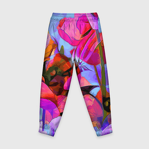 Детские брюки Красочный летний цветочный паттерн Summer color pa / 3D-принт – фото 2