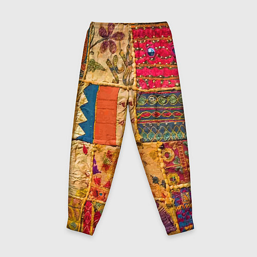 Детские брюки Пэчворк Лоскутное одеяло Patchwork Quilt / 3D-принт – фото 2