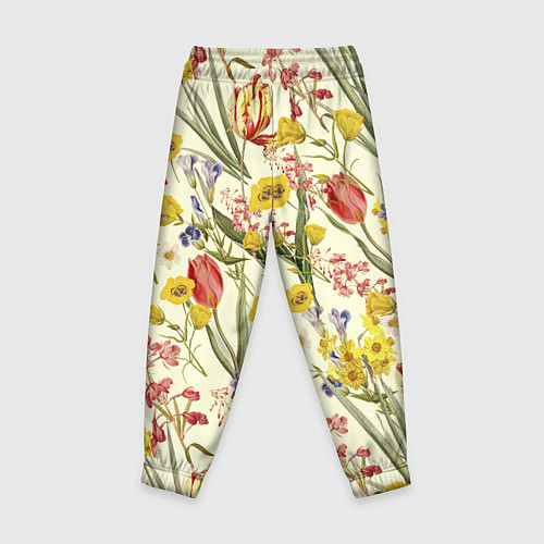 Детские брюки Цветы Весенние Тюльпаны / 3D-принт – фото 2