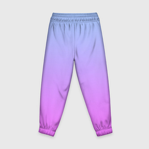 Детские брюки Голубо-розовый градиент / 3D-принт – фото 2