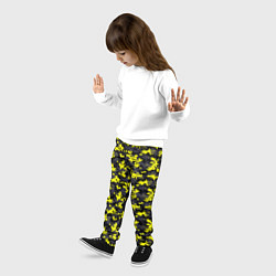 Брюки детские Камуфляж Пиксельный Чёрно-Жёлтый, цвет: 3D-принт — фото 2